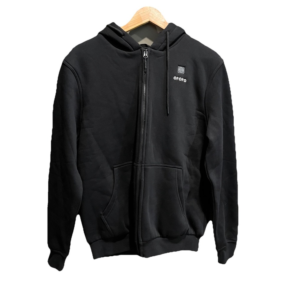 Ororo Heated Apparel Black Men's Full Zip Hoodie Jacket Size Small (No‎ Battery)